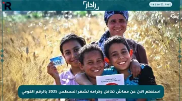 استعلم الآن عن معاش تكافل وكرامة لشهر أغسطس 2025 بالرقم القومي